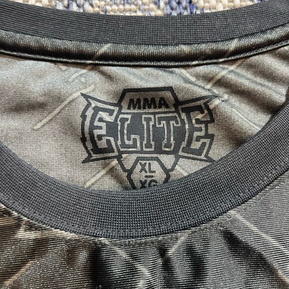 VTG Y2K MMA Elite Cutoff Tanktop Jersey Shirt SZ XL HipHop Affliction Grunge - Picture 2 of 5